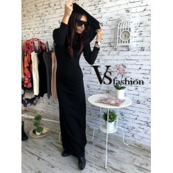 Μακρύ Φόρεμα με Κουκούλα