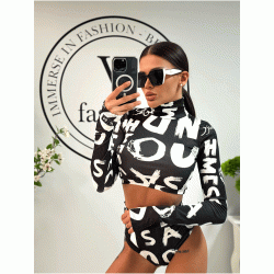 Μαύρος Συνολο Abbys  (Μπλουζα  με μπικινι )