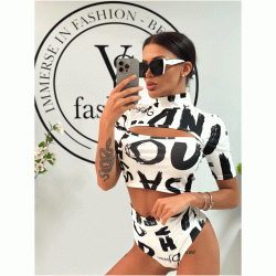 Μαύρος Συνολο Carlys  (Μπλουζα  με μπικινι )